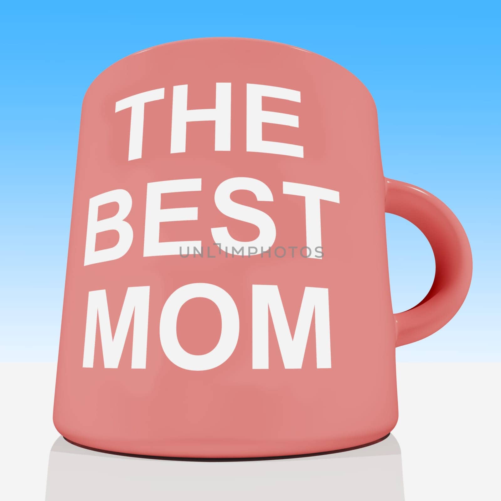 The Best Mom Mug With Sky Background Showing Loving Mother