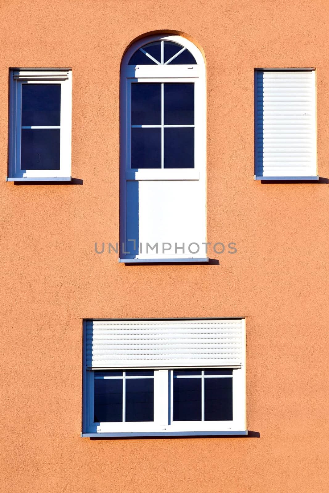 modern house facade with window