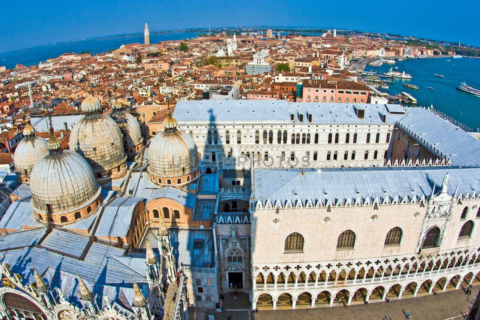 overlooking the marcus church in venice from campanile de San Marco