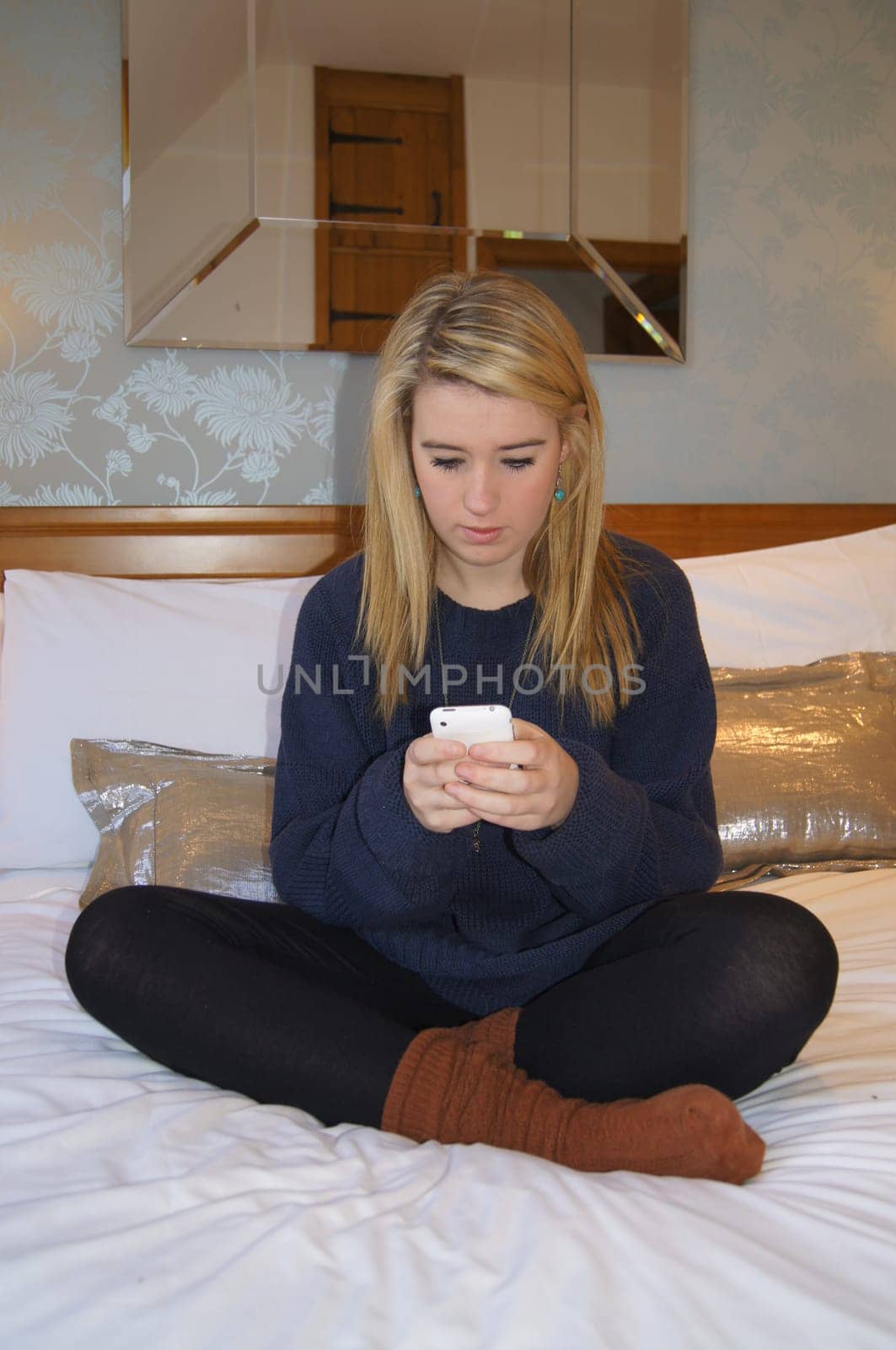 Girl Using Her Smart Phone