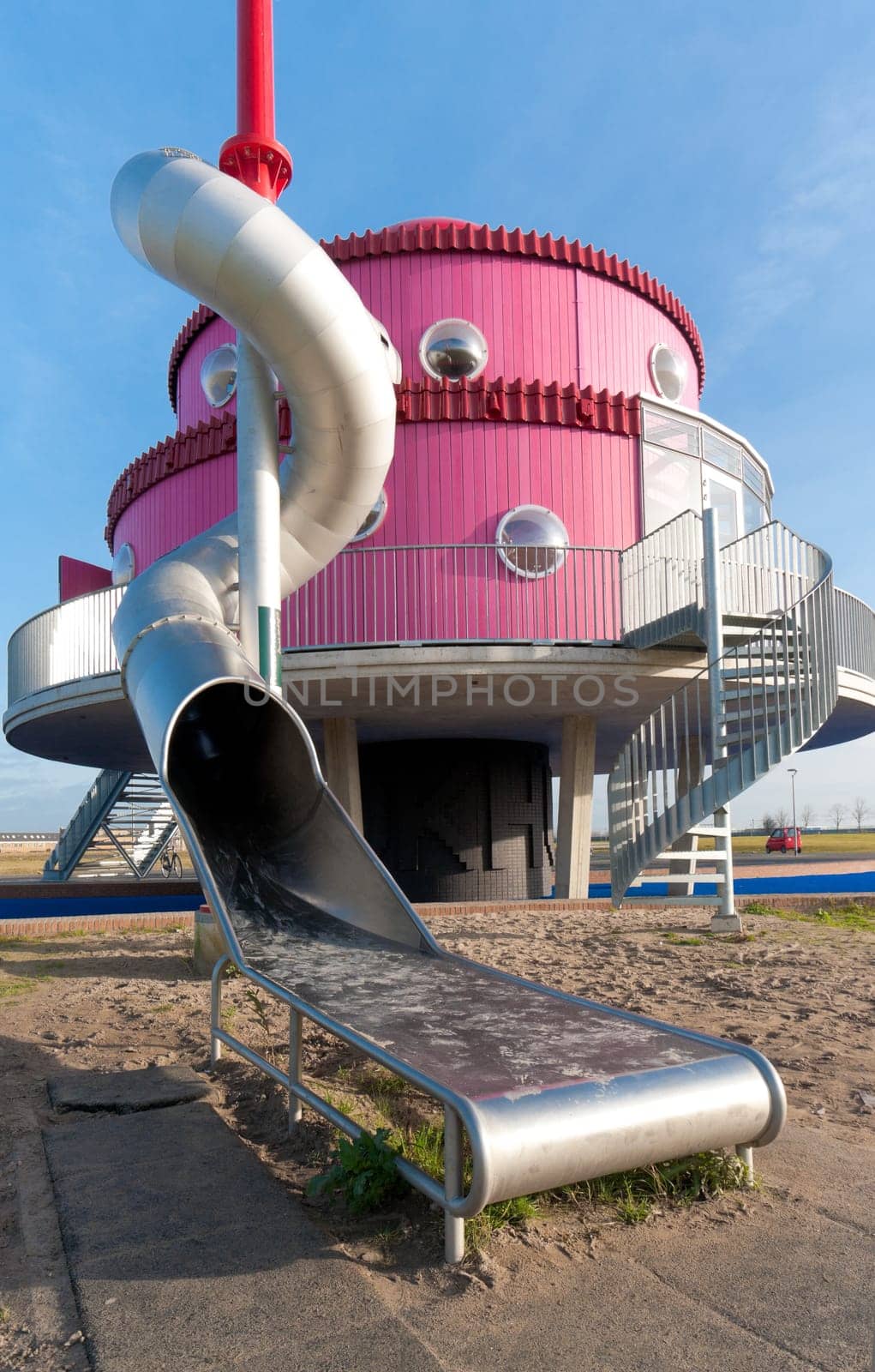 ALMERE, NETHERLANDS - NOVEMBER 26: A by children designed play-house on November 26, 2011 in Almere, Netherlands. It is officially opened by Princess Maxima of the Netherlands on June 8, 2011.