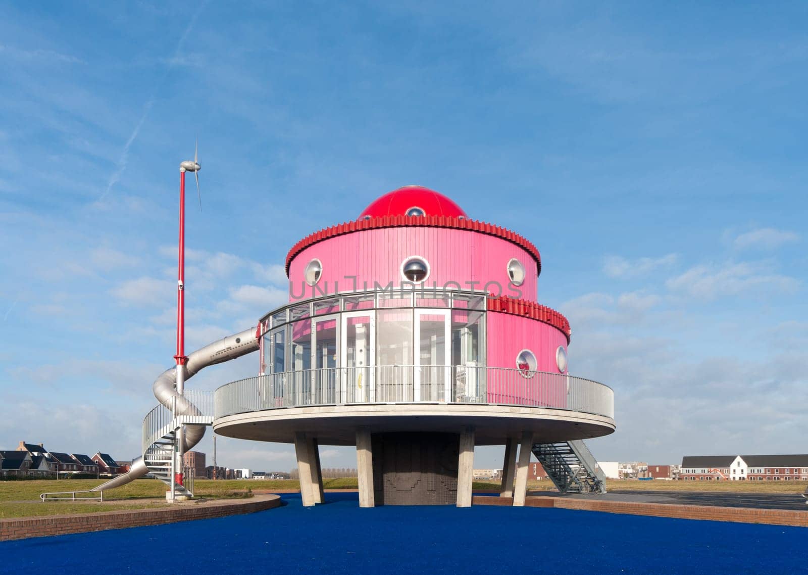 ALMERE, NETHERLANDS - NOVEMBER 26: A by children designed play-house on November 26, 2011 in Almere, Netherlands. It is officially opened by Princess Maxima of the Netherlands on June 8, 2011.