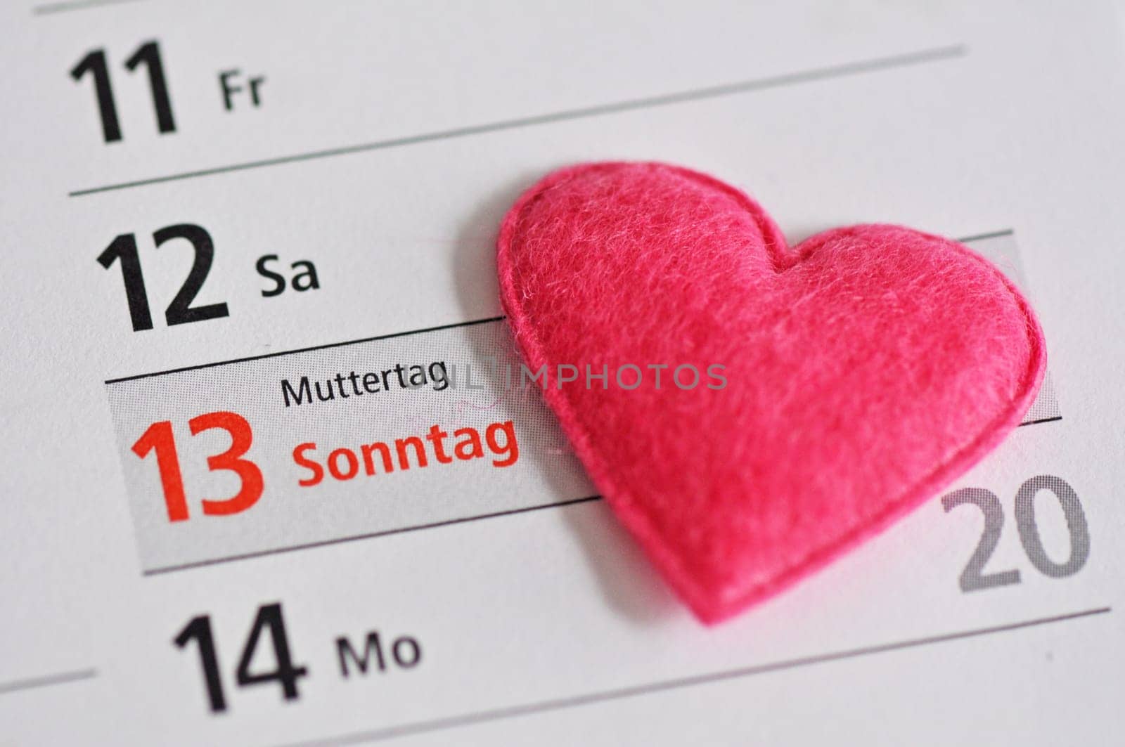 Mother's Day in the calendar