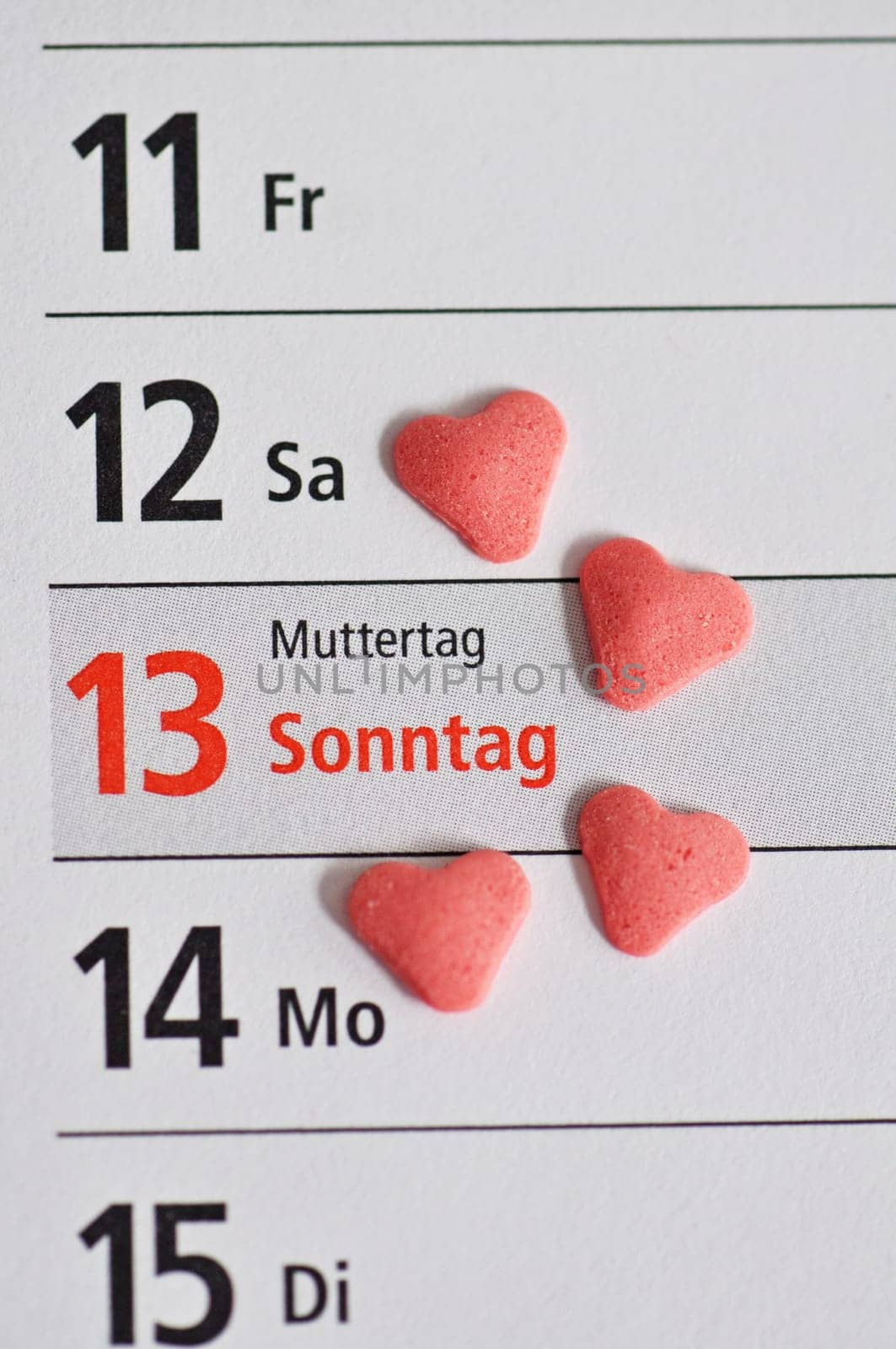 Mother's Day in the calendar