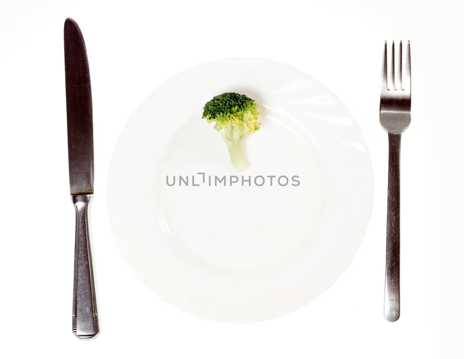 Small broccoli on plate