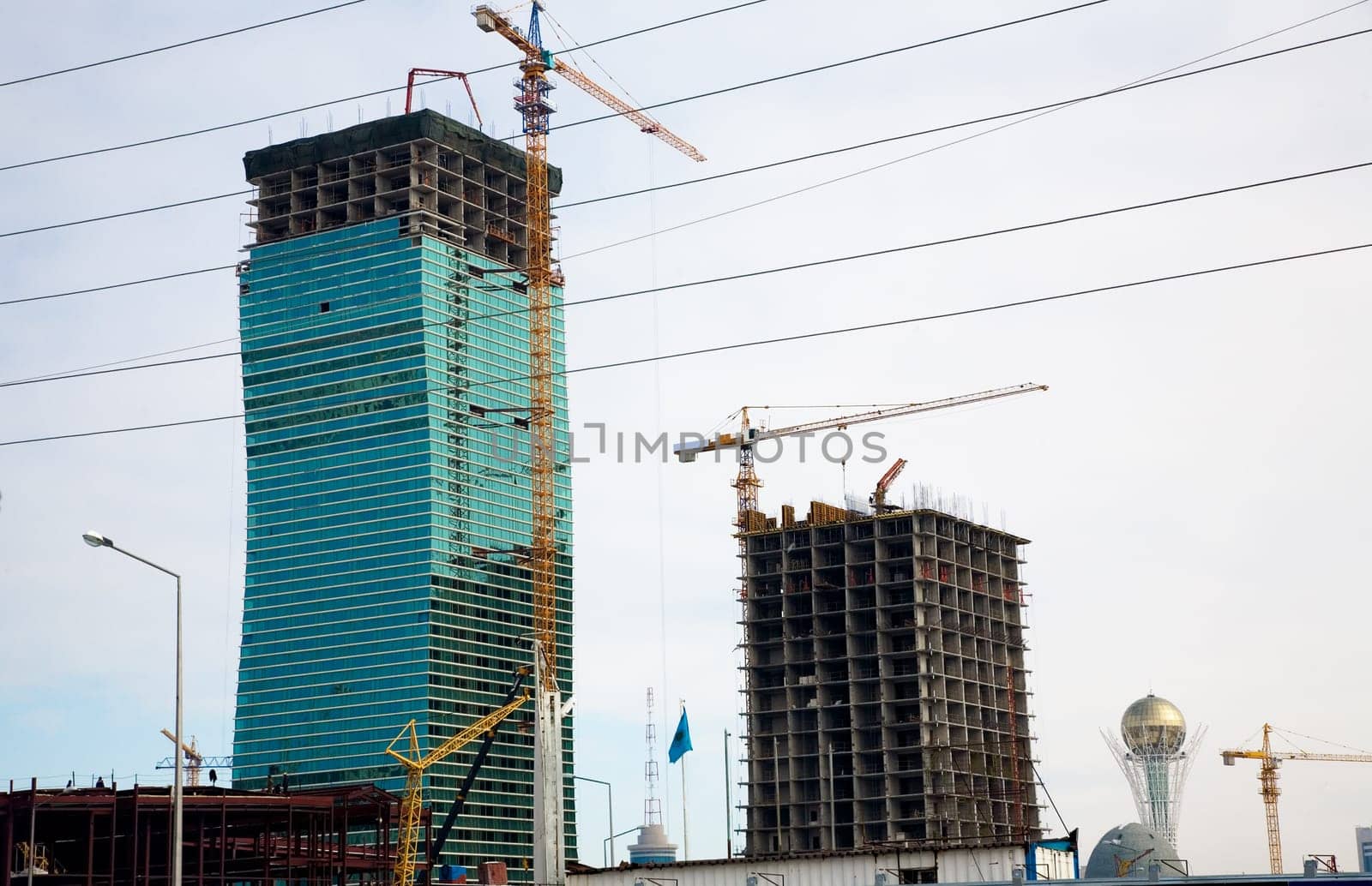 New urban district. Astana, capital of Kazakhstan Republic.