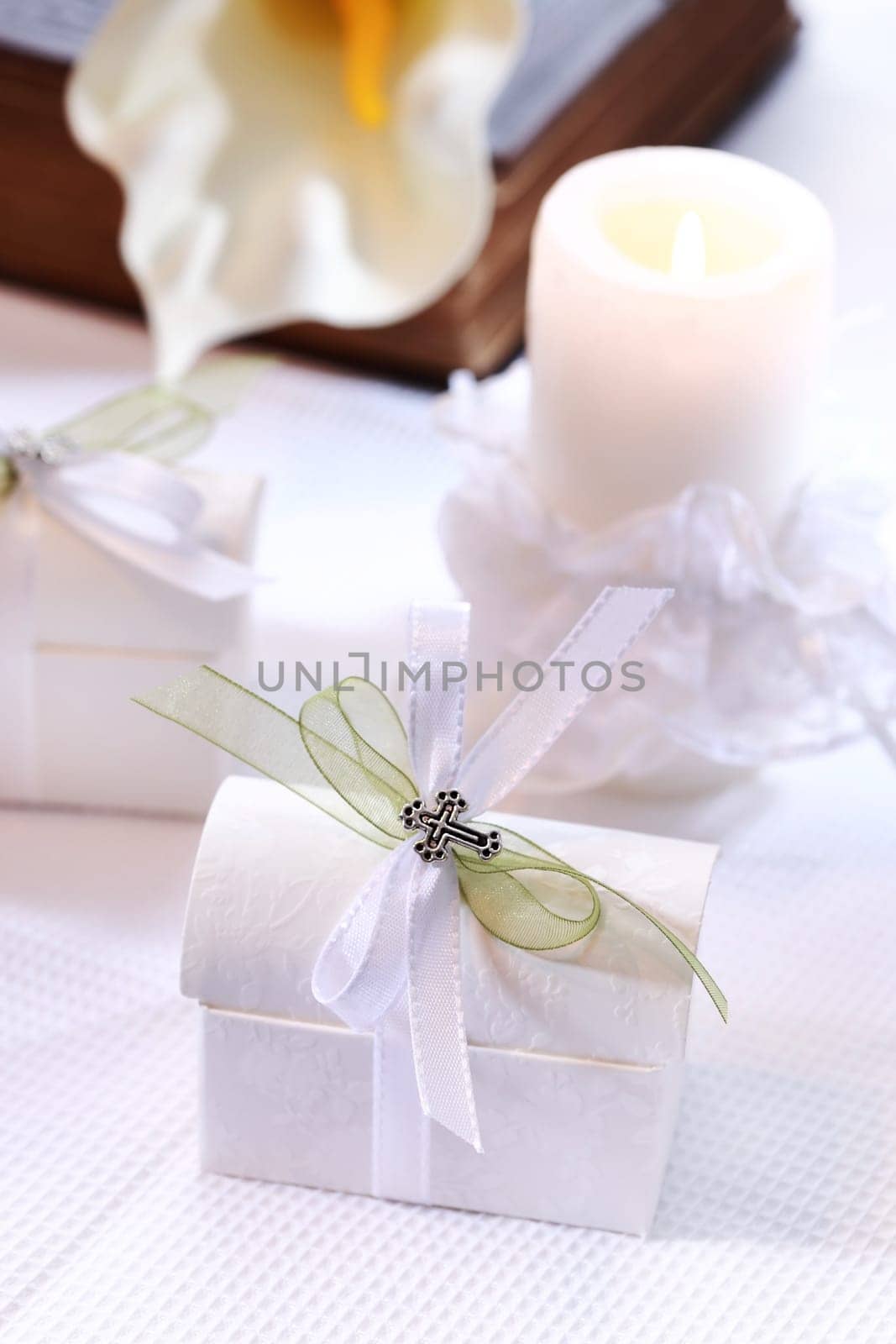 Small present for guests by first holy communion