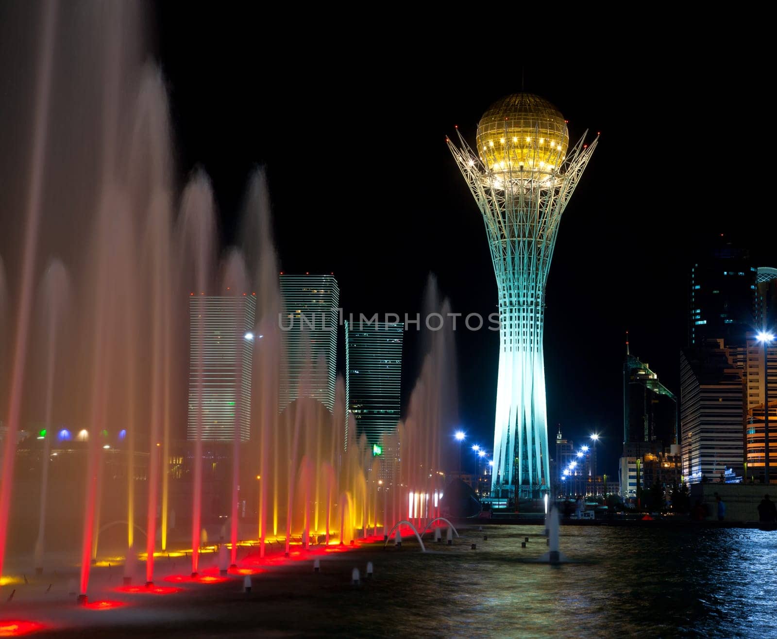 Fountain show in the Astana, Kazakhstan