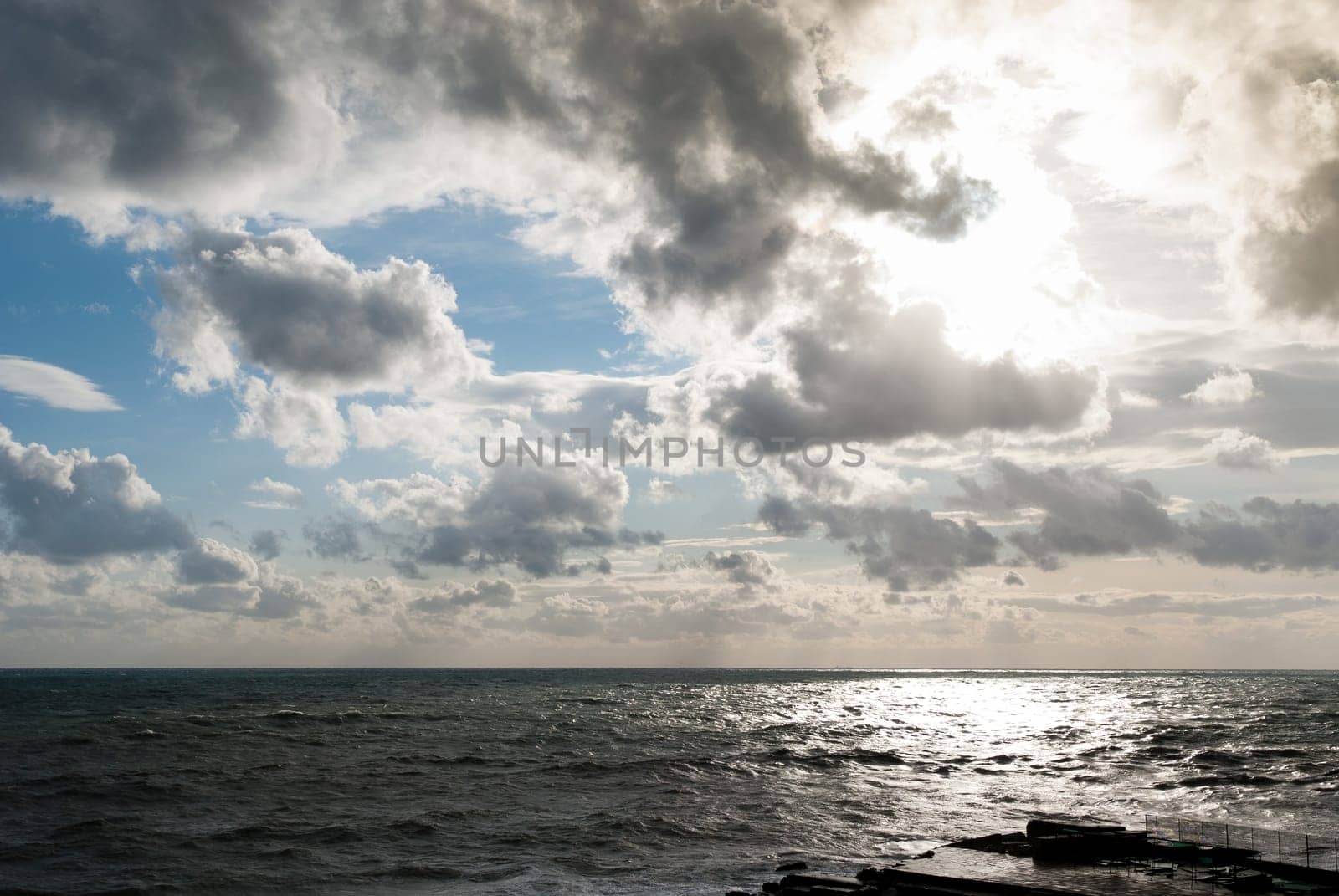 sunset over the sea moved to Genoa