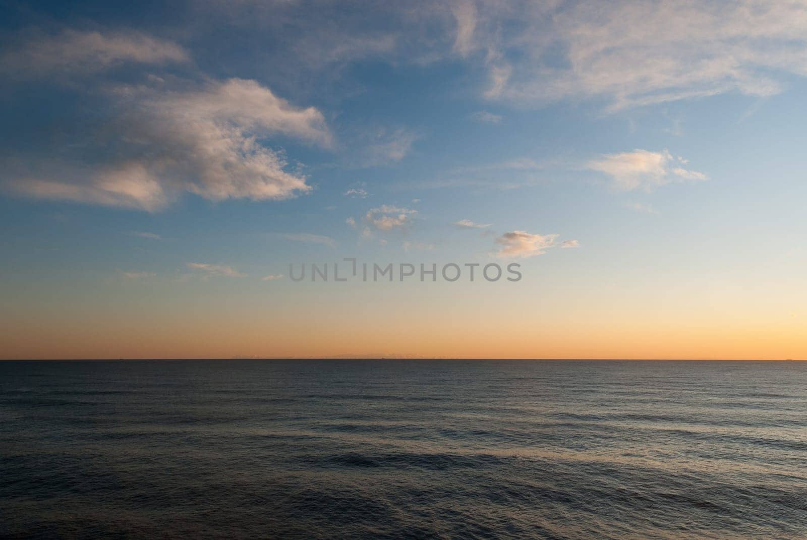 sea and sky at sunset