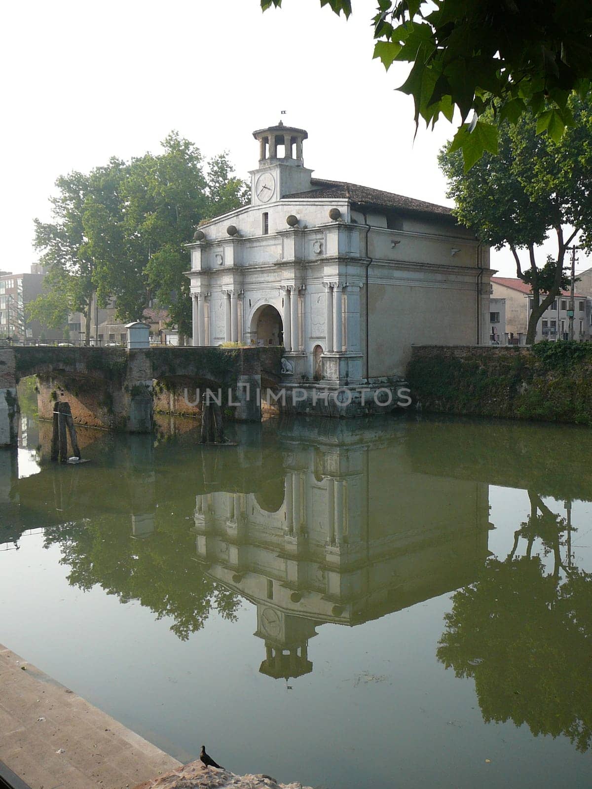 Ancient waterways and villas in Padua (Padova) in Veneto, Northern Italy