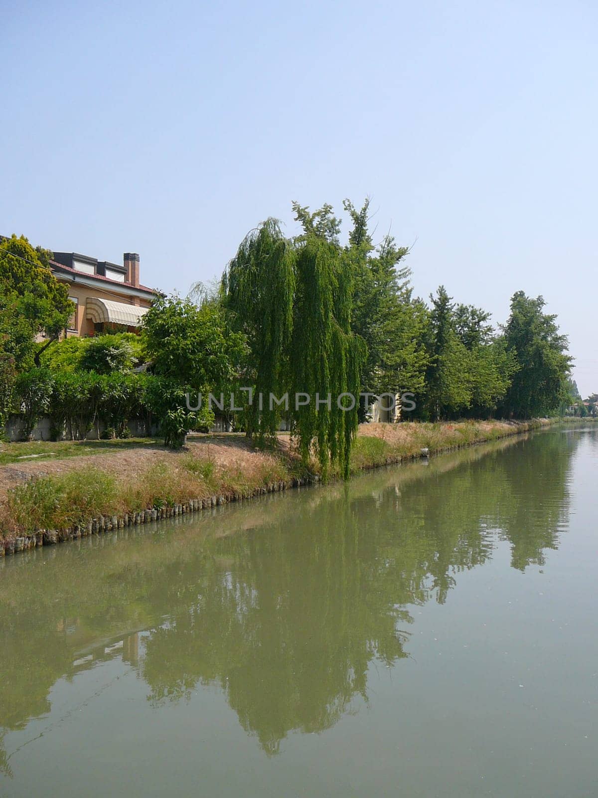 Ancient waterways and villas in Padua (Padova) in Veneto, Northern Italy