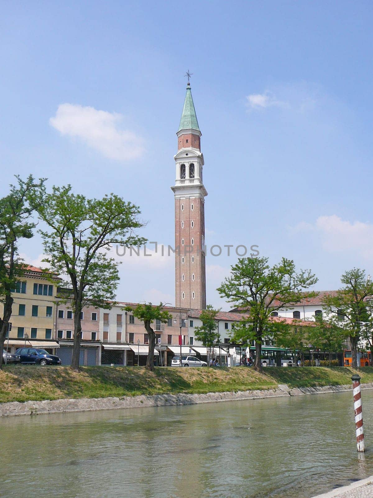 Ancient waterways and villas in Padua (Padova) in Veneto, Northern Italy