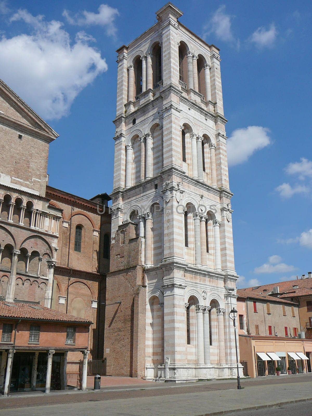 Romanesque Cathedral (Duomo) of Ferrara in Emilia Romagna, Italy
