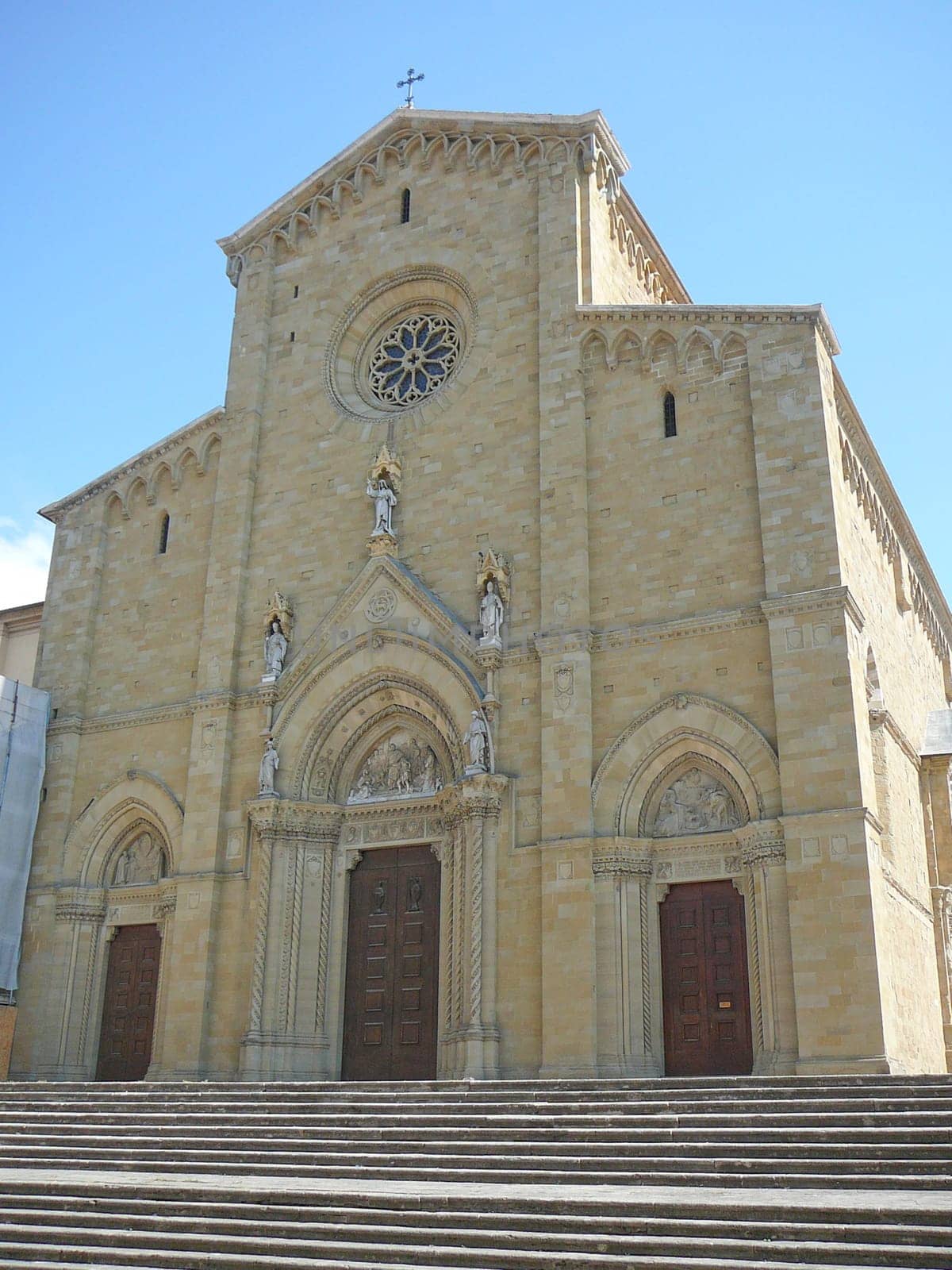 View of the Town of Arezzo in Tuscany, Italy - Cathedral