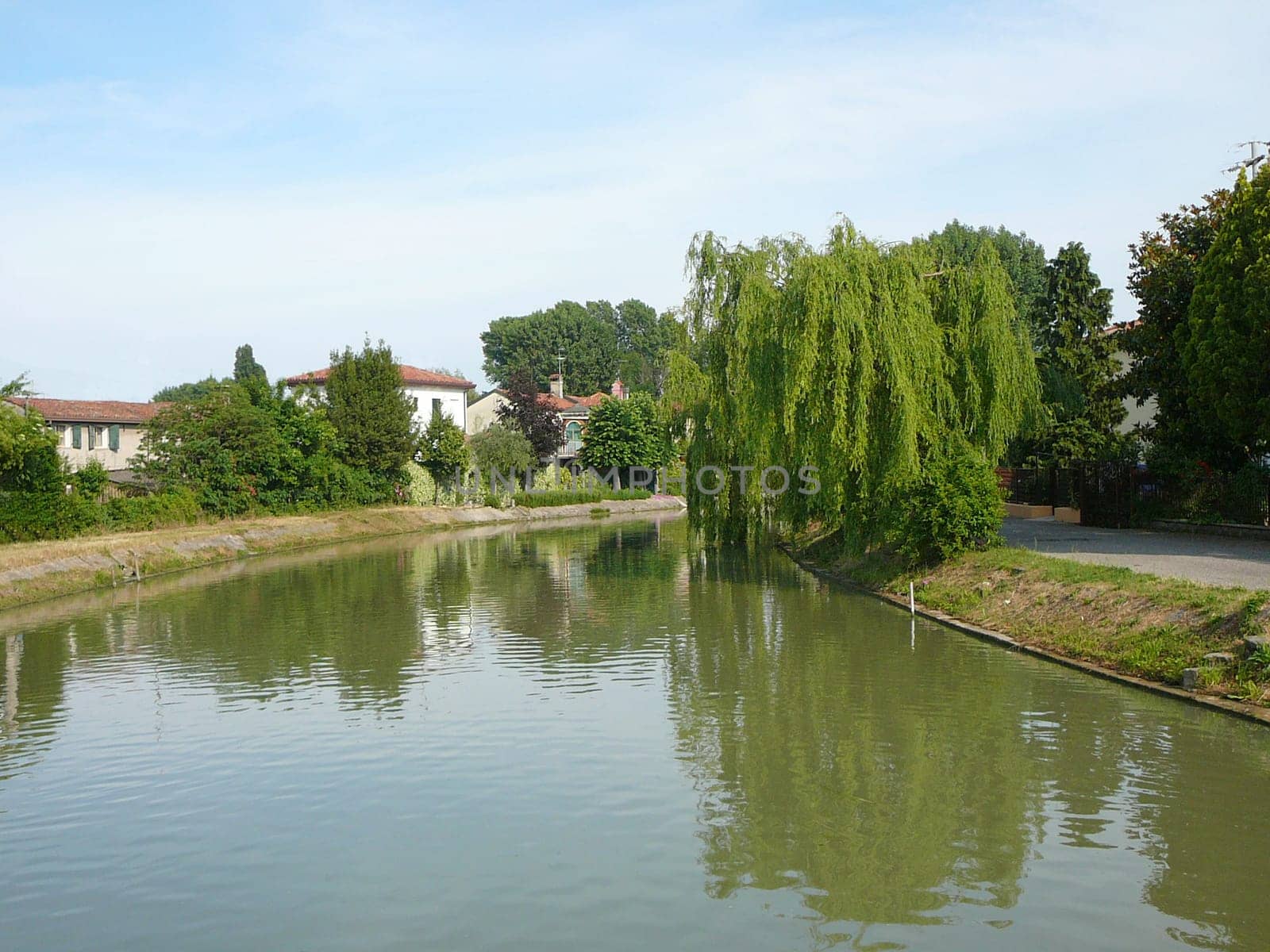 Ancient waterways and villas in Padua (Padova) in Veneto, Northern Italy