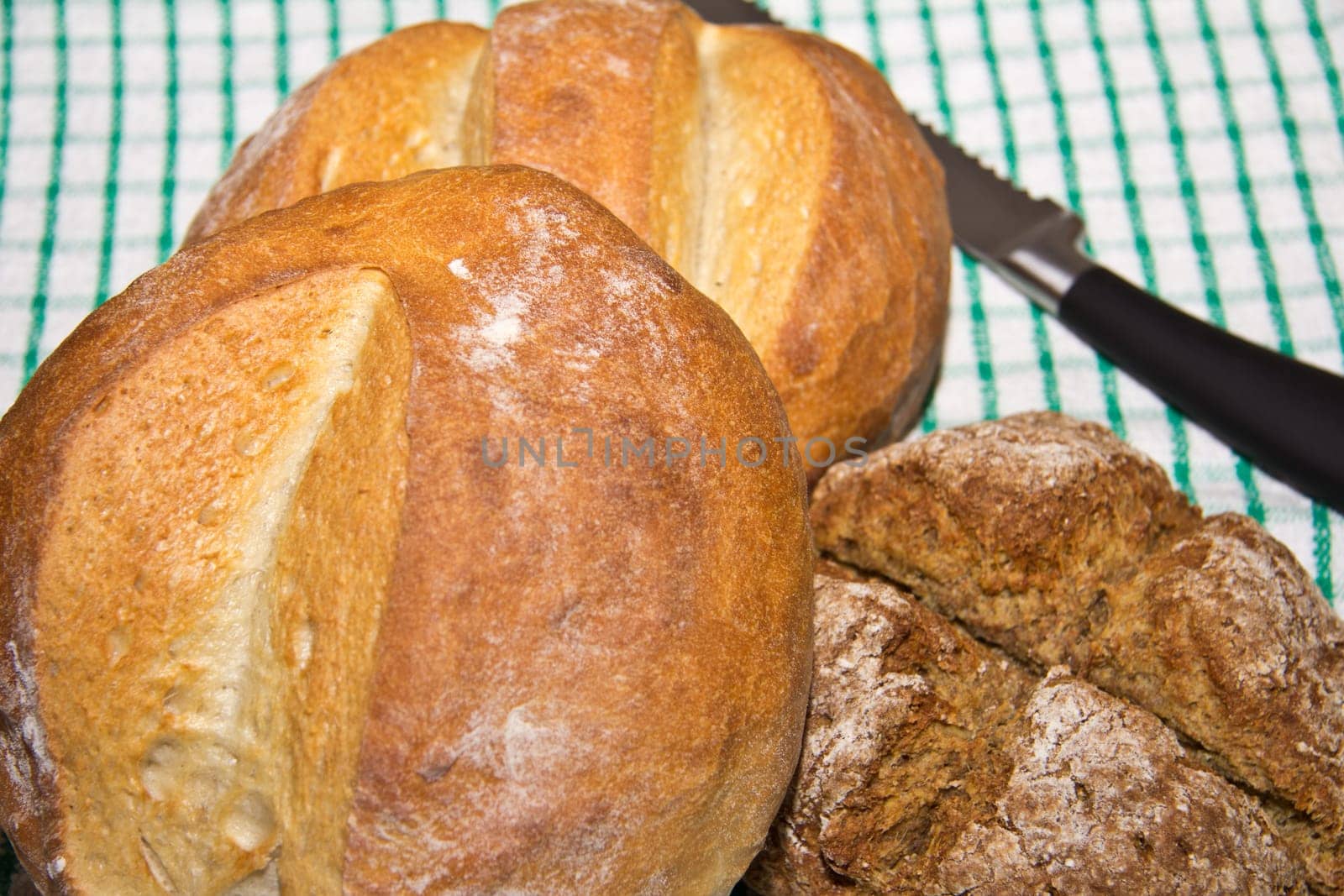 Assorted loaves of bread