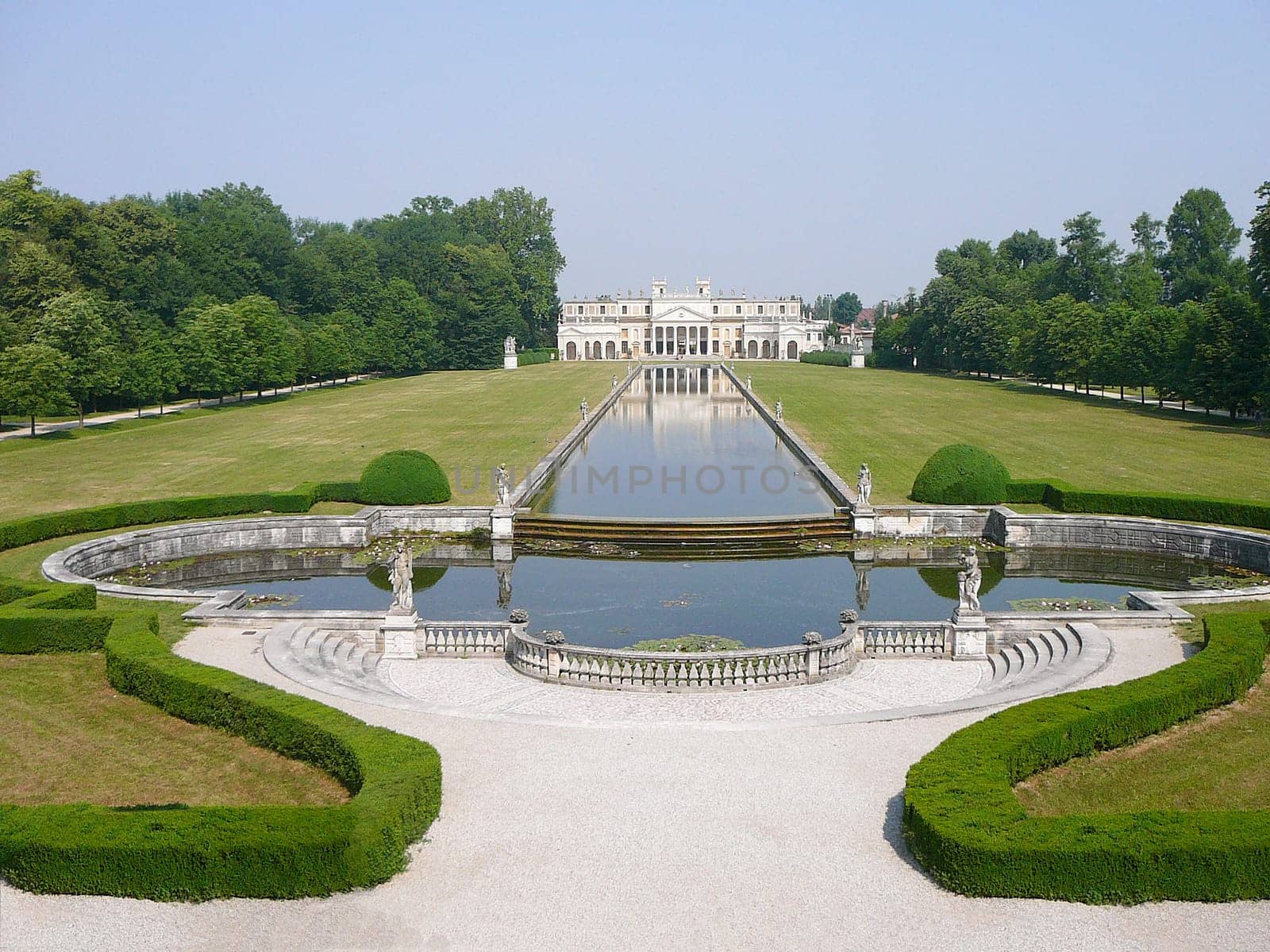 Ancient villa Pisani garden in Padua (Padova) in Veneto, Northern Italy