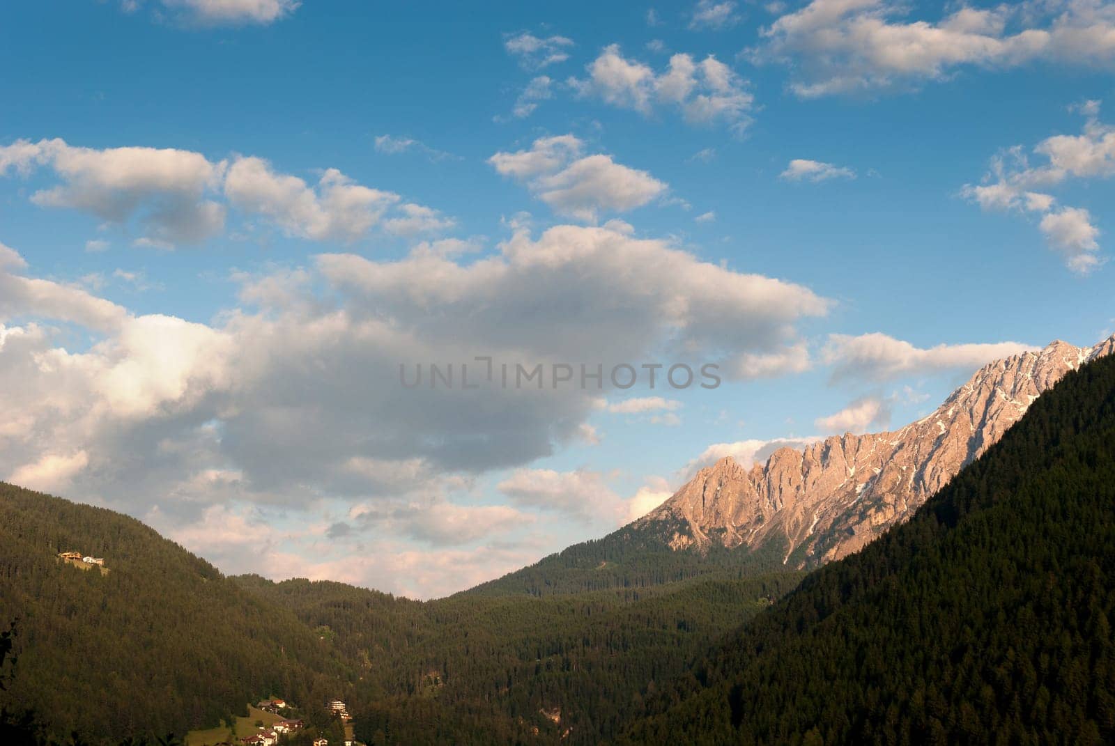 sunset over the Dolomites in South Tyrol