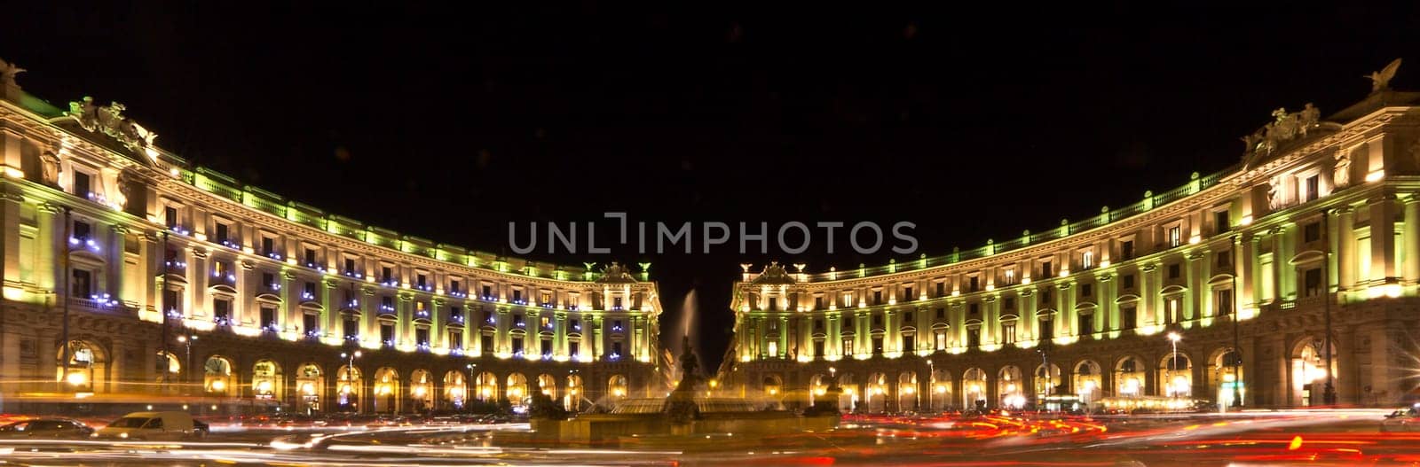 Piazza della Repubblica in Rome, at the summit of the Viminal Hill