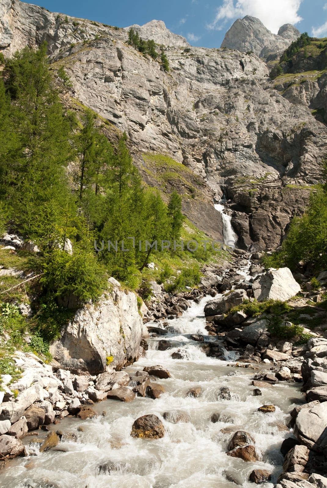 source of Lac de Tseuzier in switzerland