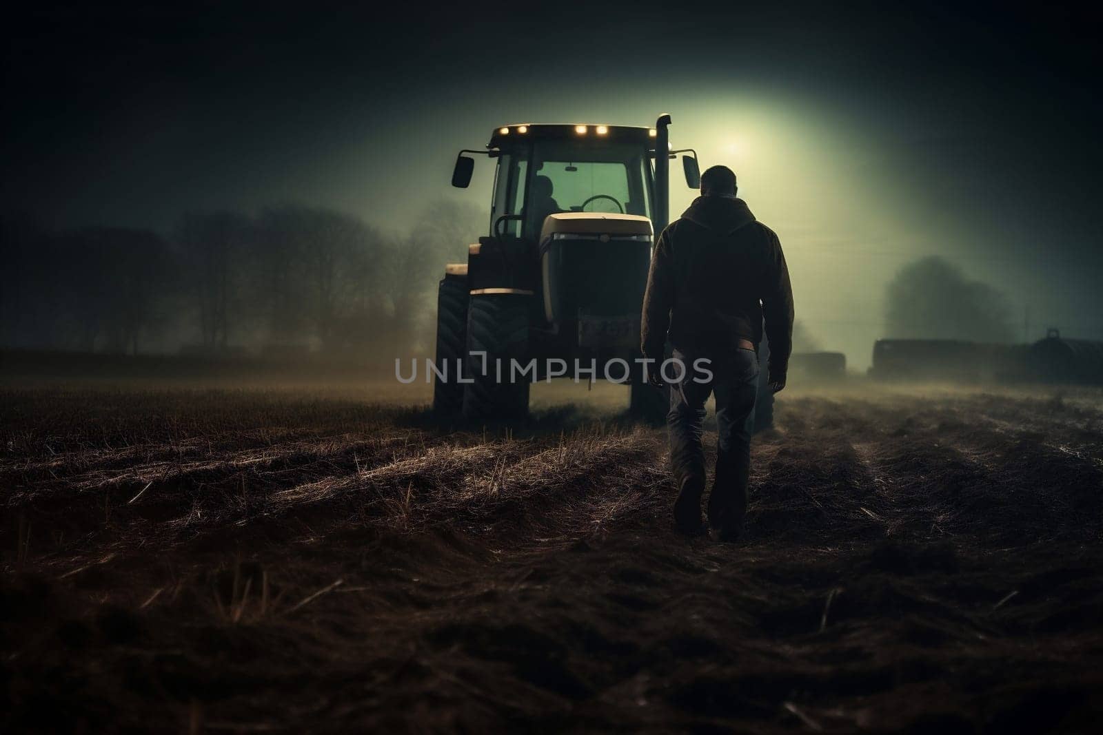 Tractor industry rural dirt outdoors plowing sunset vehicle working field land agricultural landscape machine nature sky crop equipment farmer farming machinery