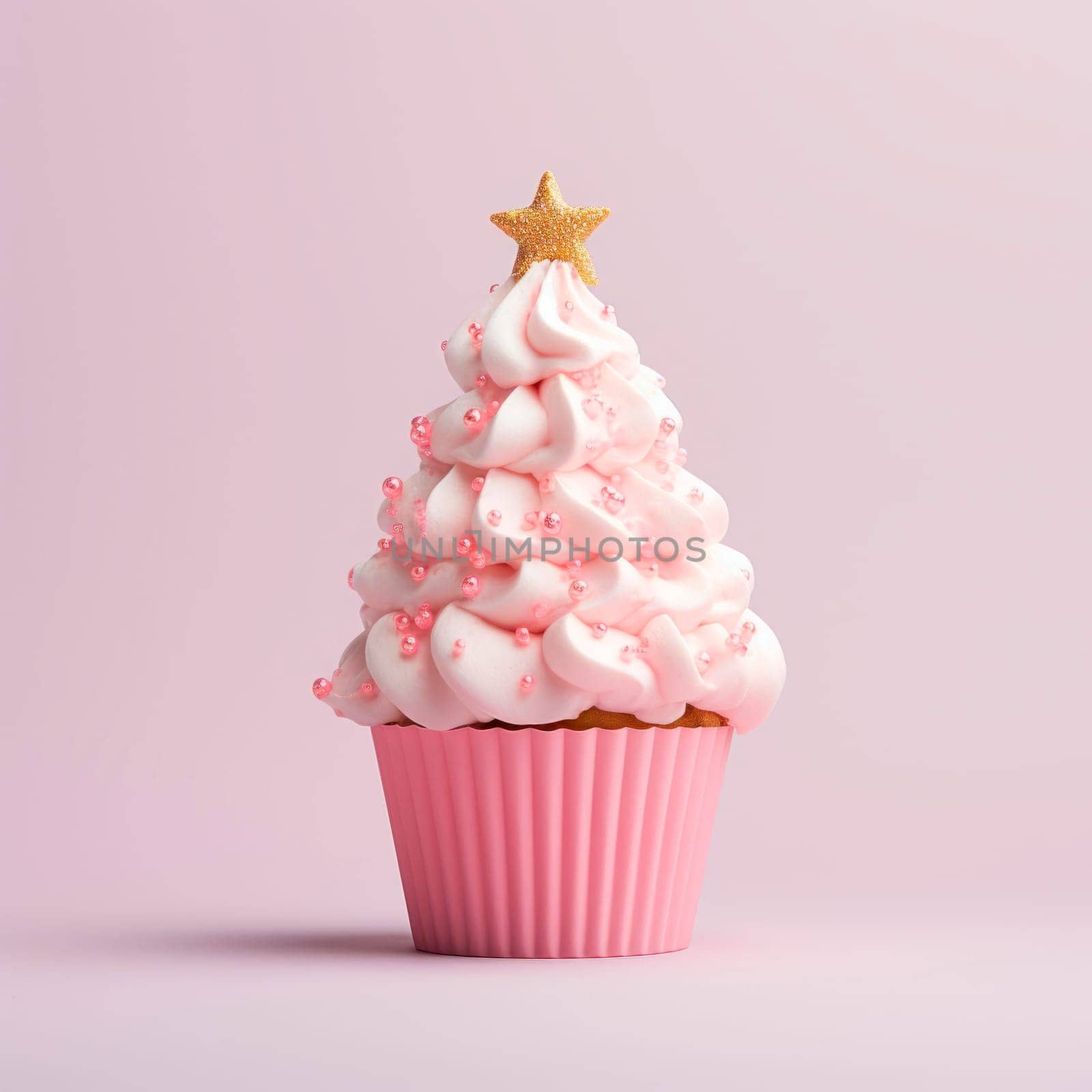 Christmas cupcake with a Christmas tree decoration by Spirina