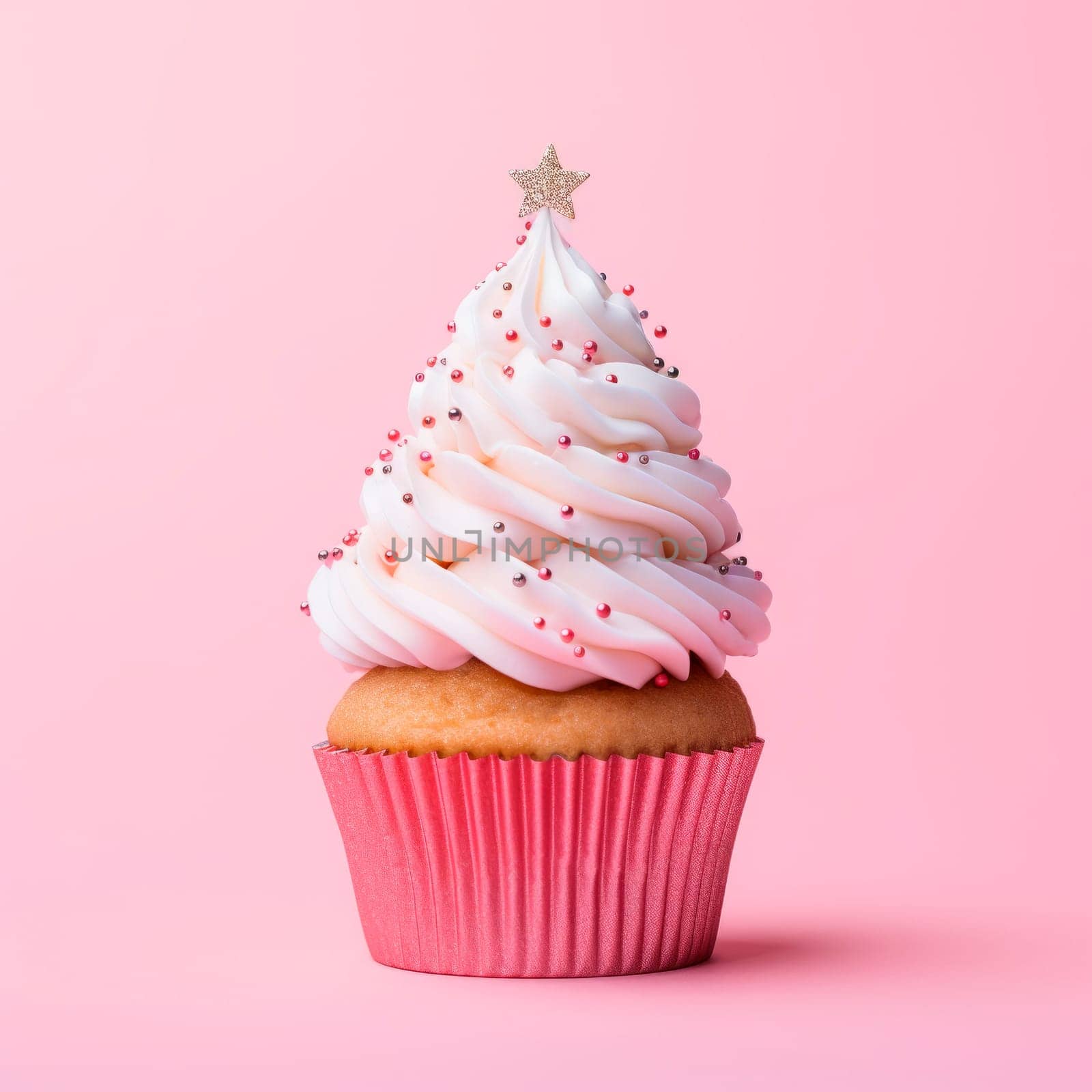 Christmas cupcake with a Christmas tree decoration by Spirina