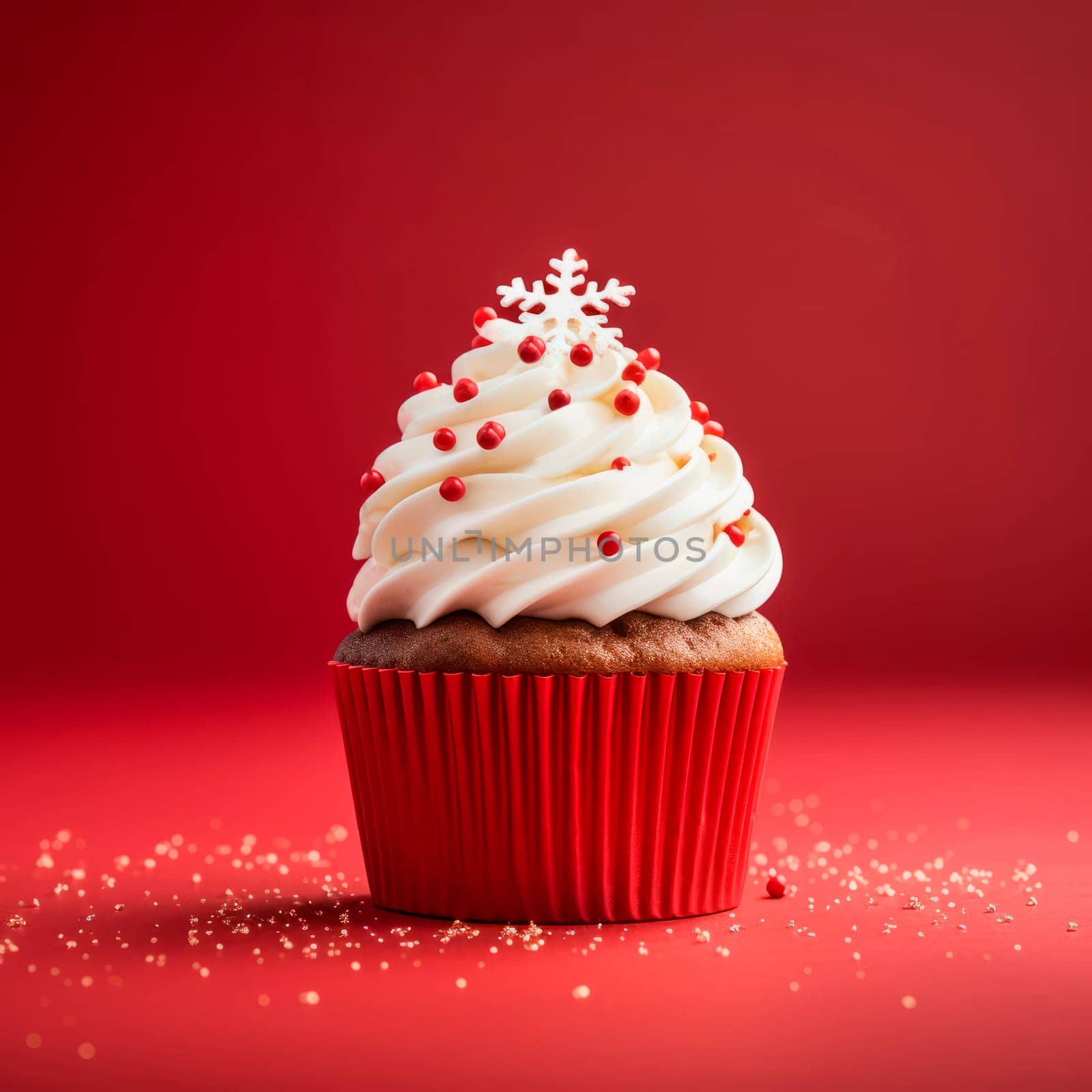 Christmas cupcake with a Christmas tree decoration by Spirina