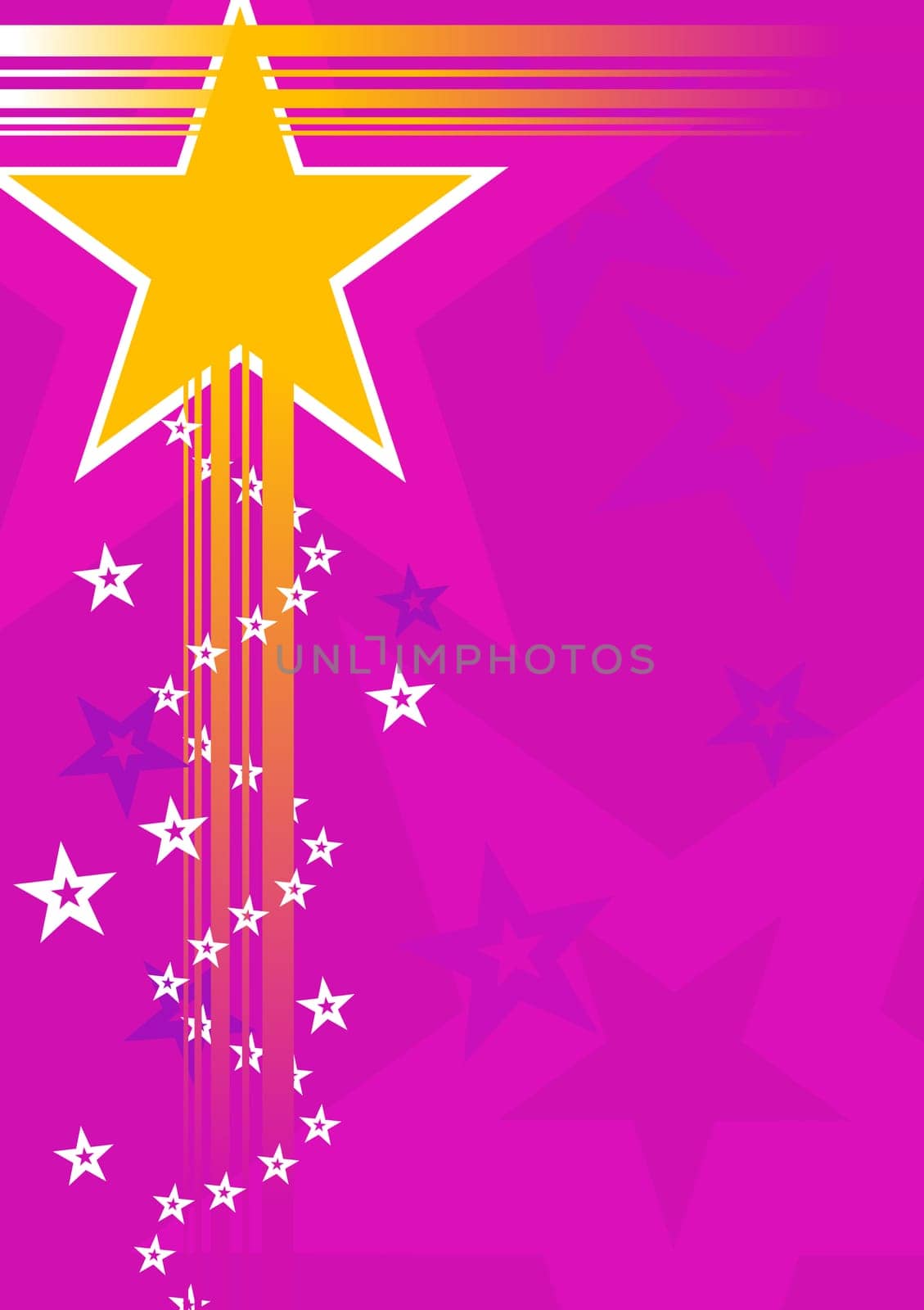 Bright contrast background with the big stars