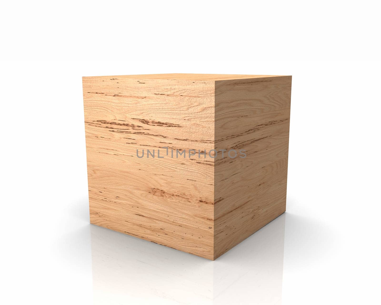 Wooden cubes with straight edges - Birch Burl