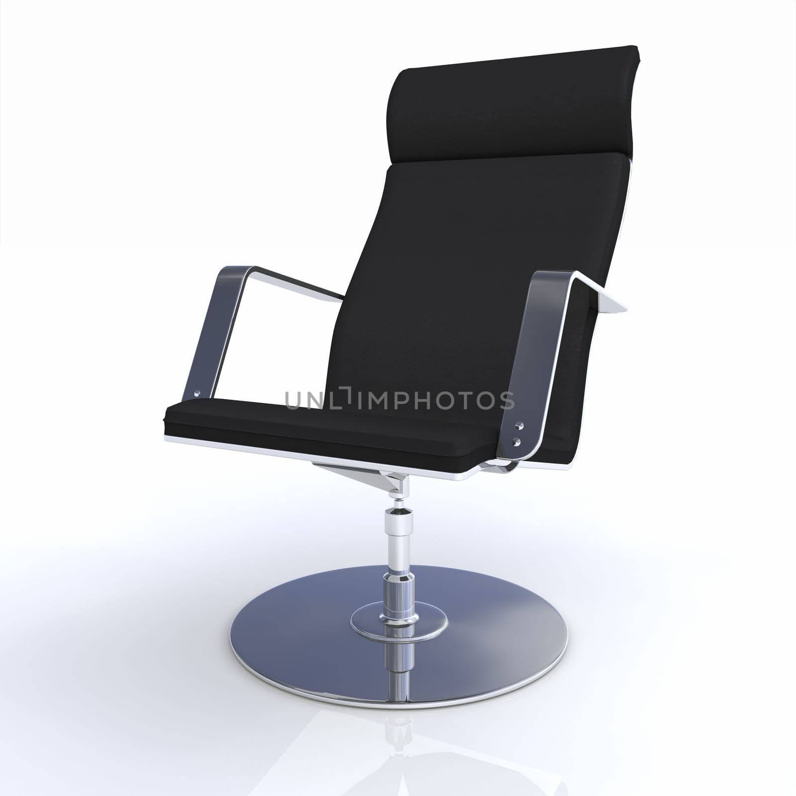 Designer Executive Chair Black Chrome