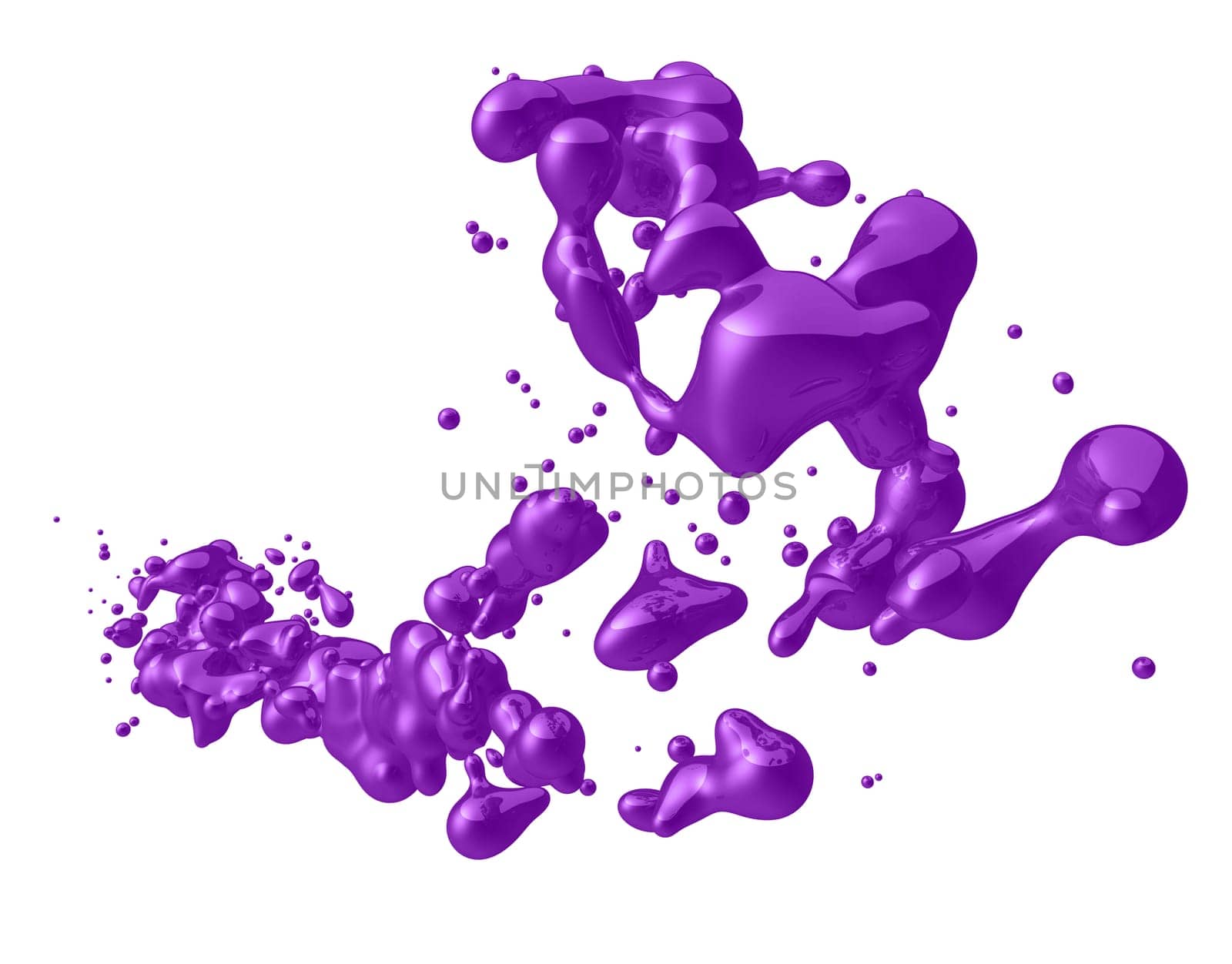 Purple Water Drop Isolated