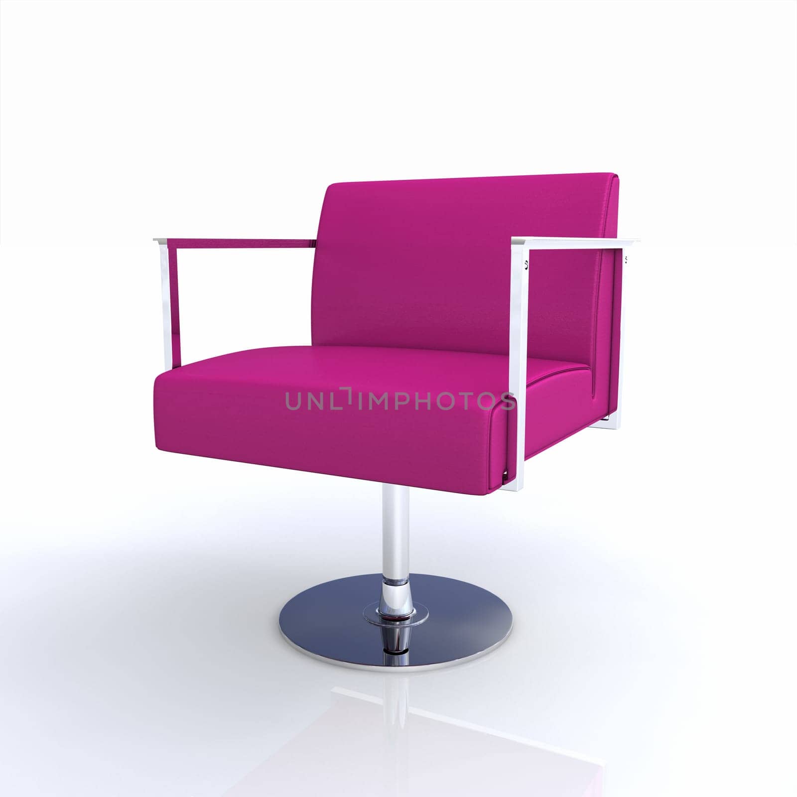 Designer Chair Pink Silver