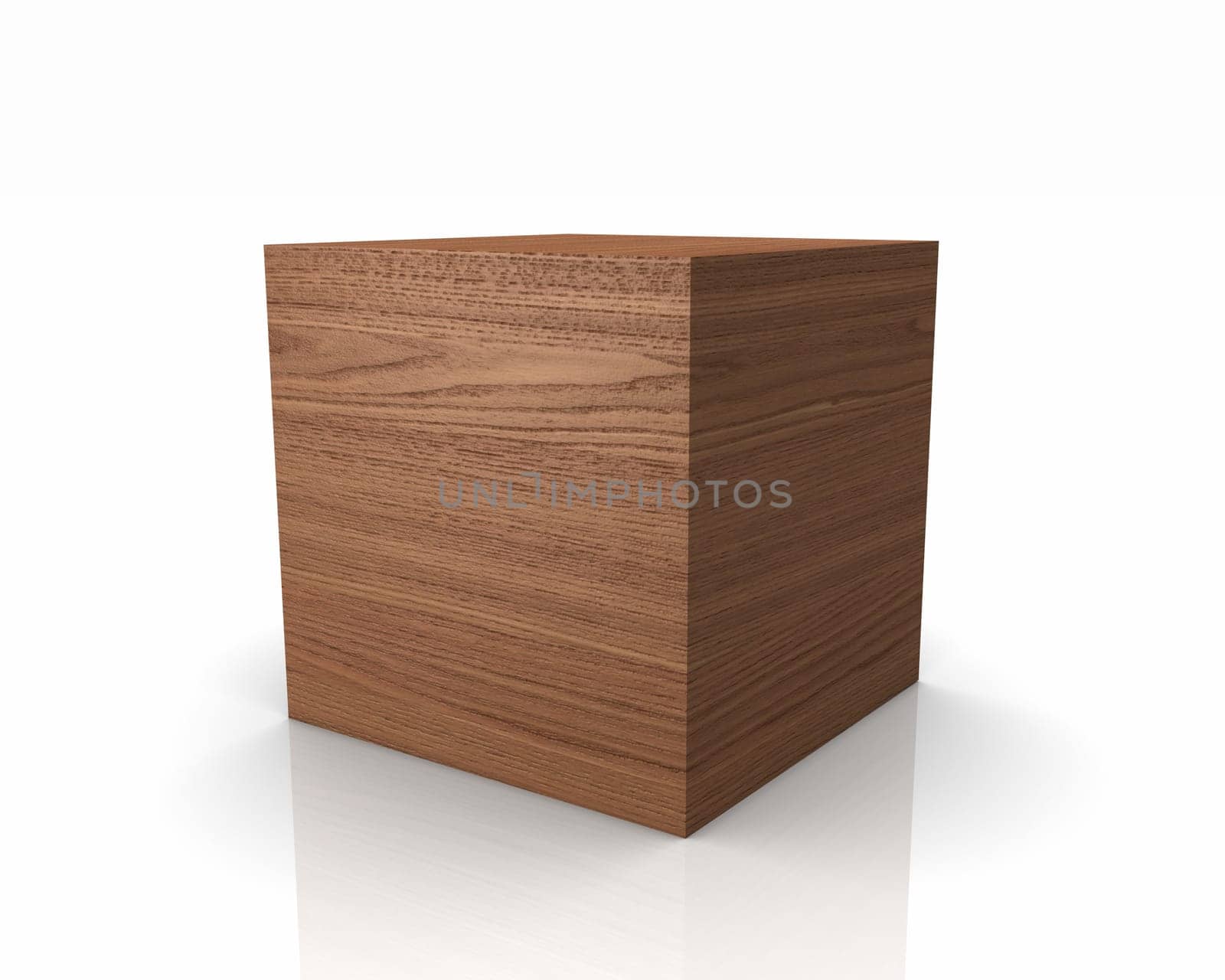Wooden cubes with straight edges - chestnut