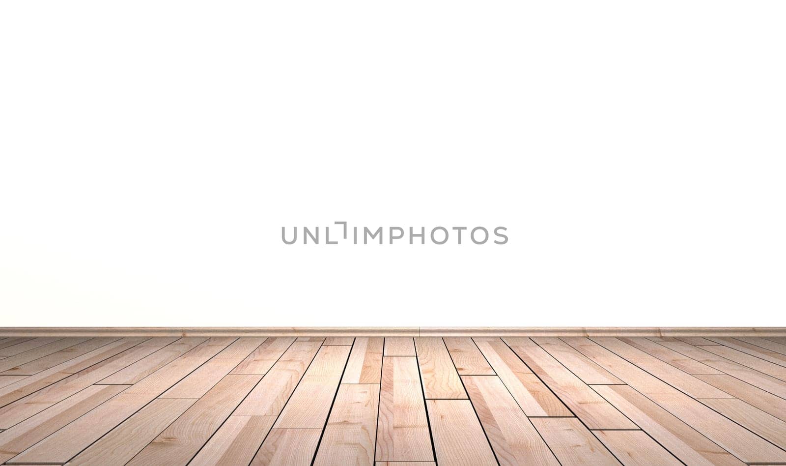 Light wooden floor in front of wall