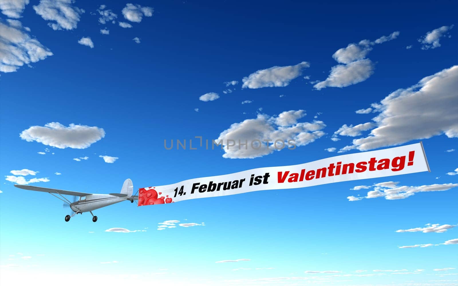 Airplane Advertising - February 14 is Valentine's Day