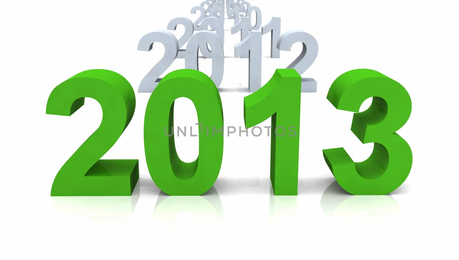 Chronology 2013 in 3D grey green