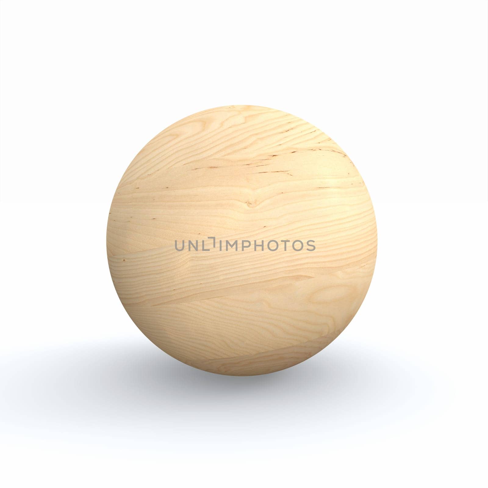 Wooden ball - birch peeled