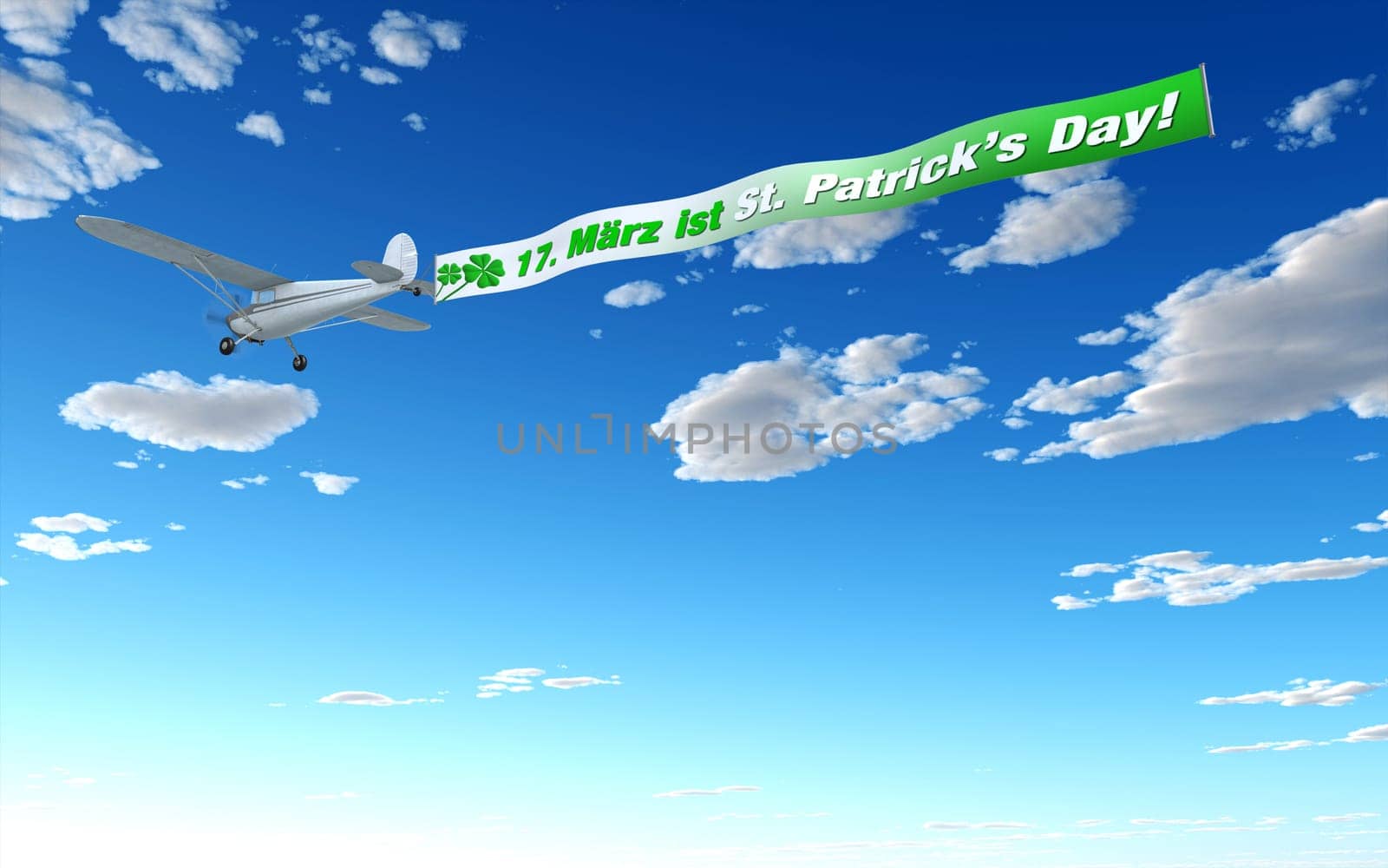 Airplane Banner - March 17 St. Patrick's Day