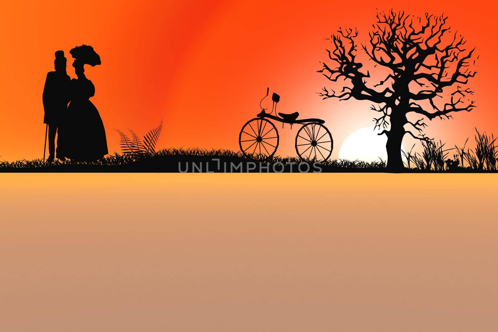 Sunset by bike