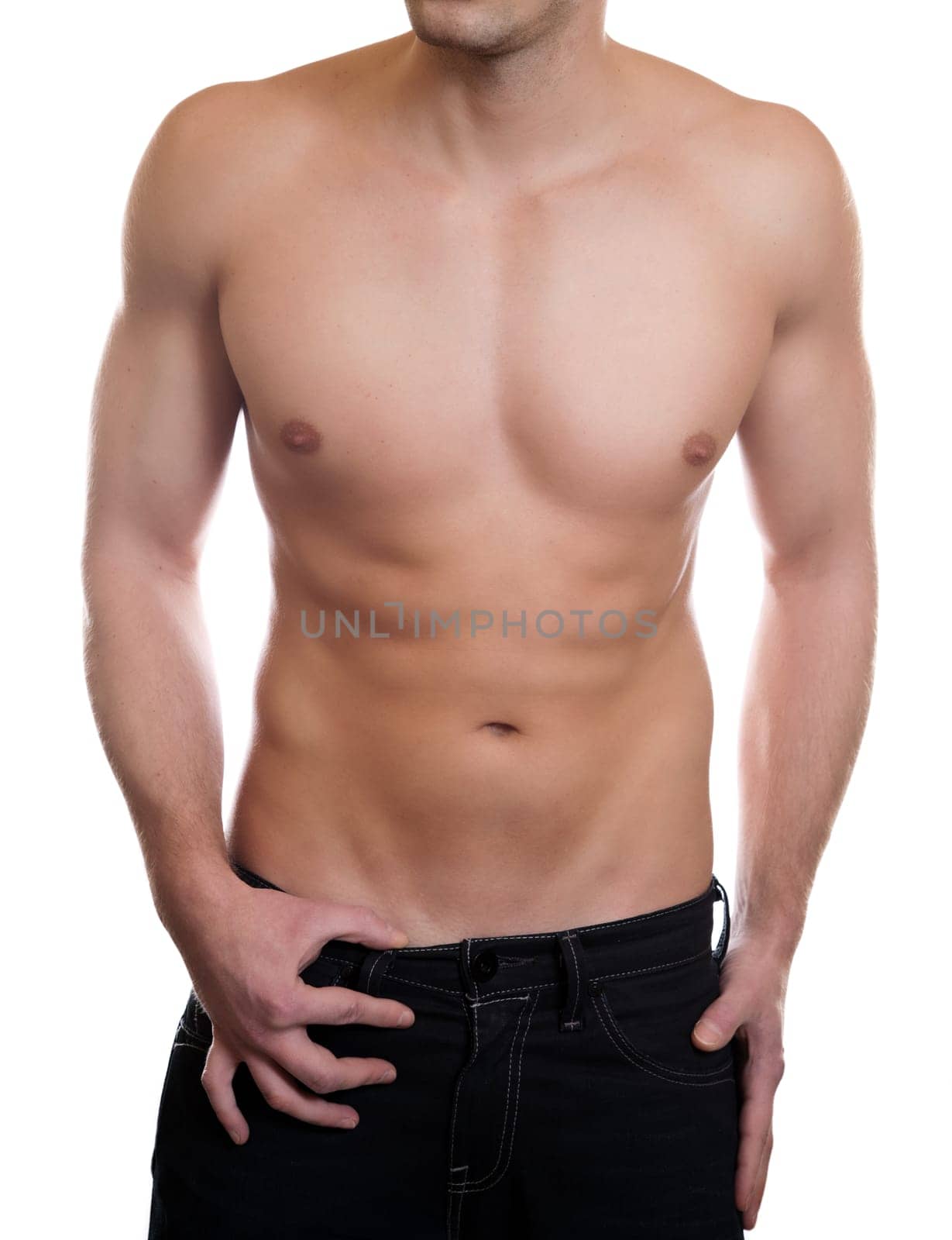 Man with a toned muscular body