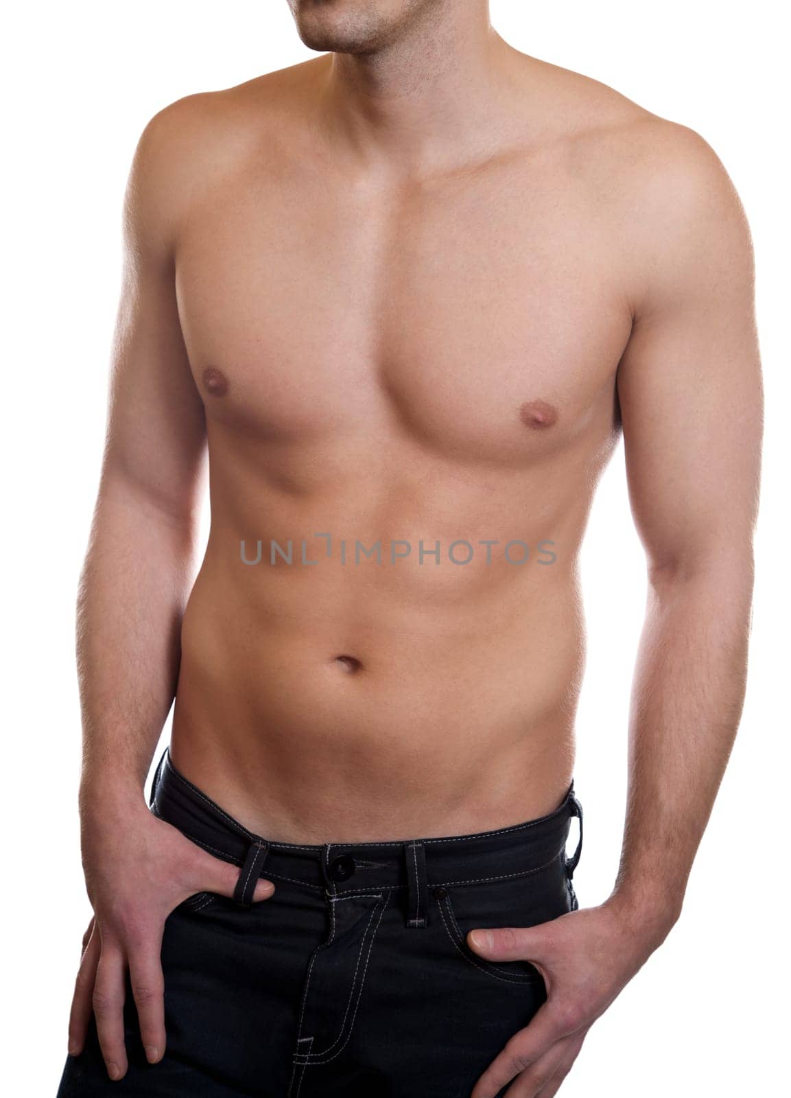 Man with a toned muscular body