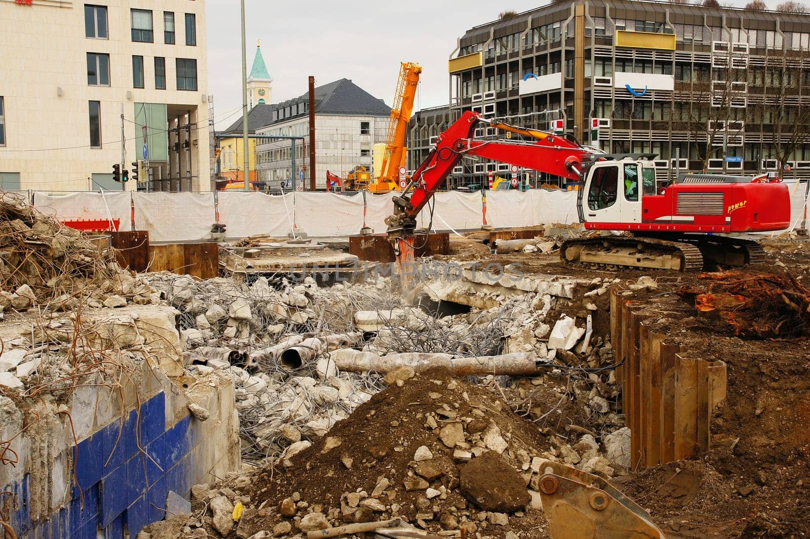 Excavation work Karlsruhe Ettlinger Tor