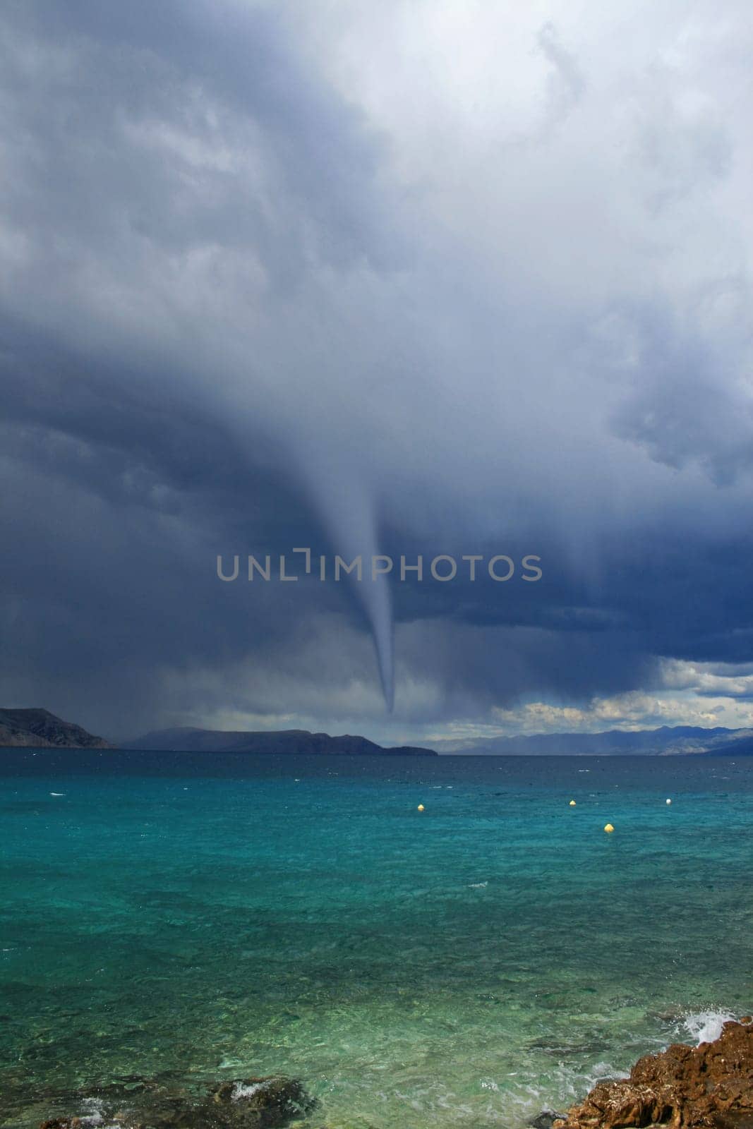Tornado over water