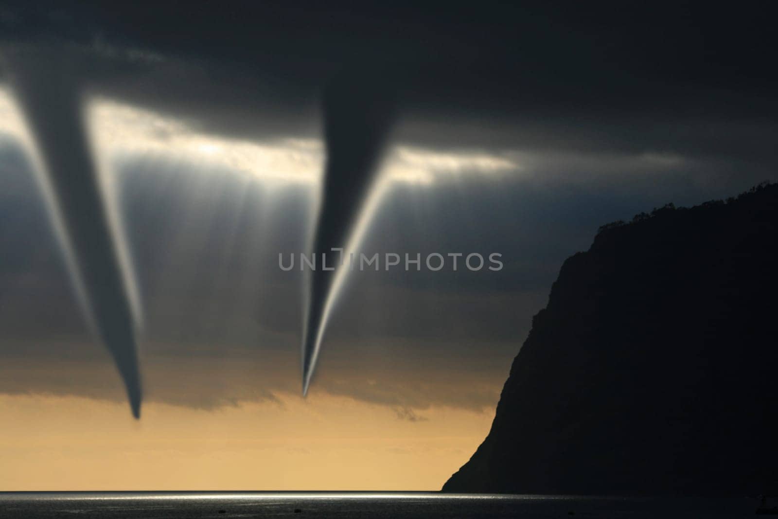 Tornado over water