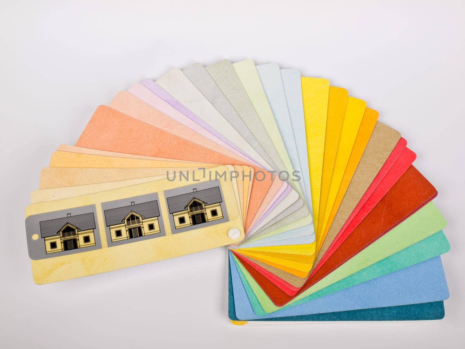 color swatch with colored houses