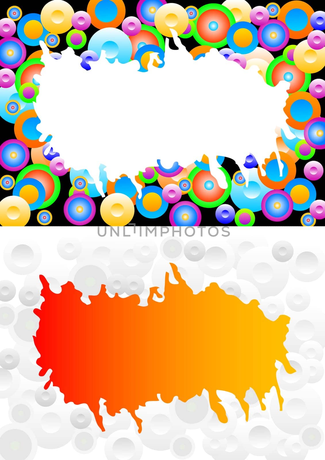 Abstract vibrant backgrounds with circles