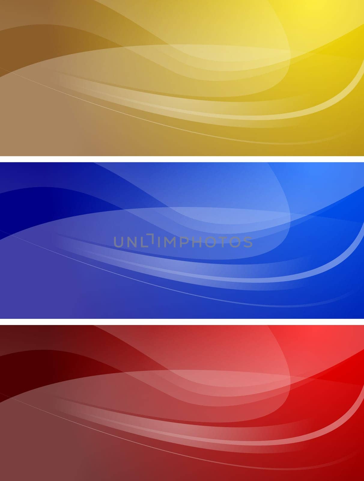 Set of abstract wavy banners (eps 10)