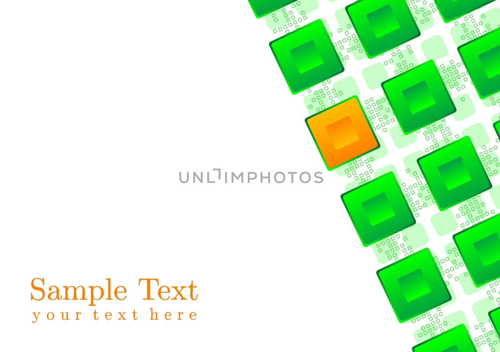 Bright background with squares for your design